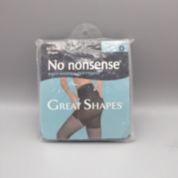 No Nonsense GREAT SHAPES All over shaper PANTYHOSE Sz D Almost Black - Picture 1 of 2